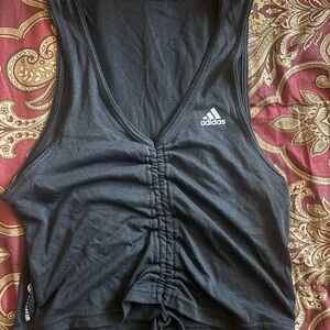 Adidas Women's Black Ruched Tank Top